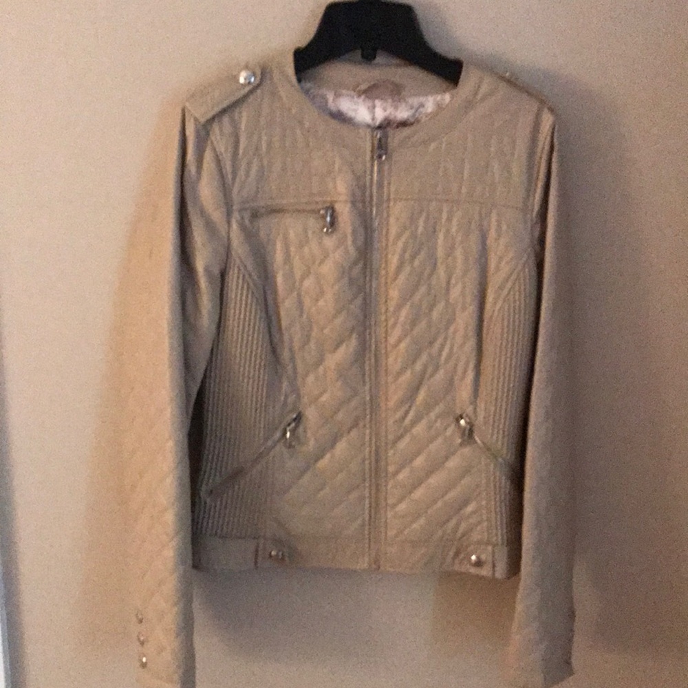 Guess Guilted Leather Look Jacket